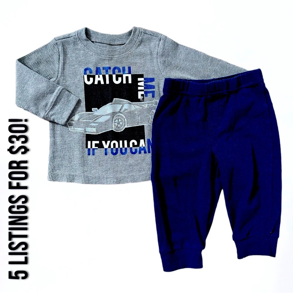 12 month baby boy matching outfit set - Picture 1 of 6